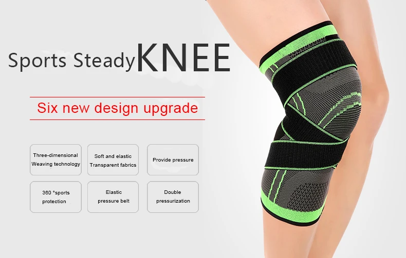 1PC Sports Kneepad Men Pressurized Elastic Knee Knee support belt Fitness Gear Basketball Brace Protector
