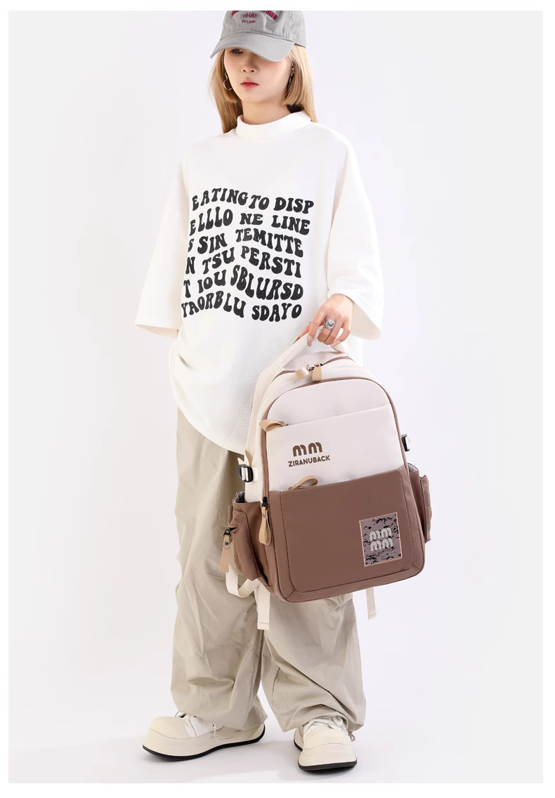 Schoolbags, College ' Cute Large-Capacity Backpacks, Simple Casual Backpacks(khaki )